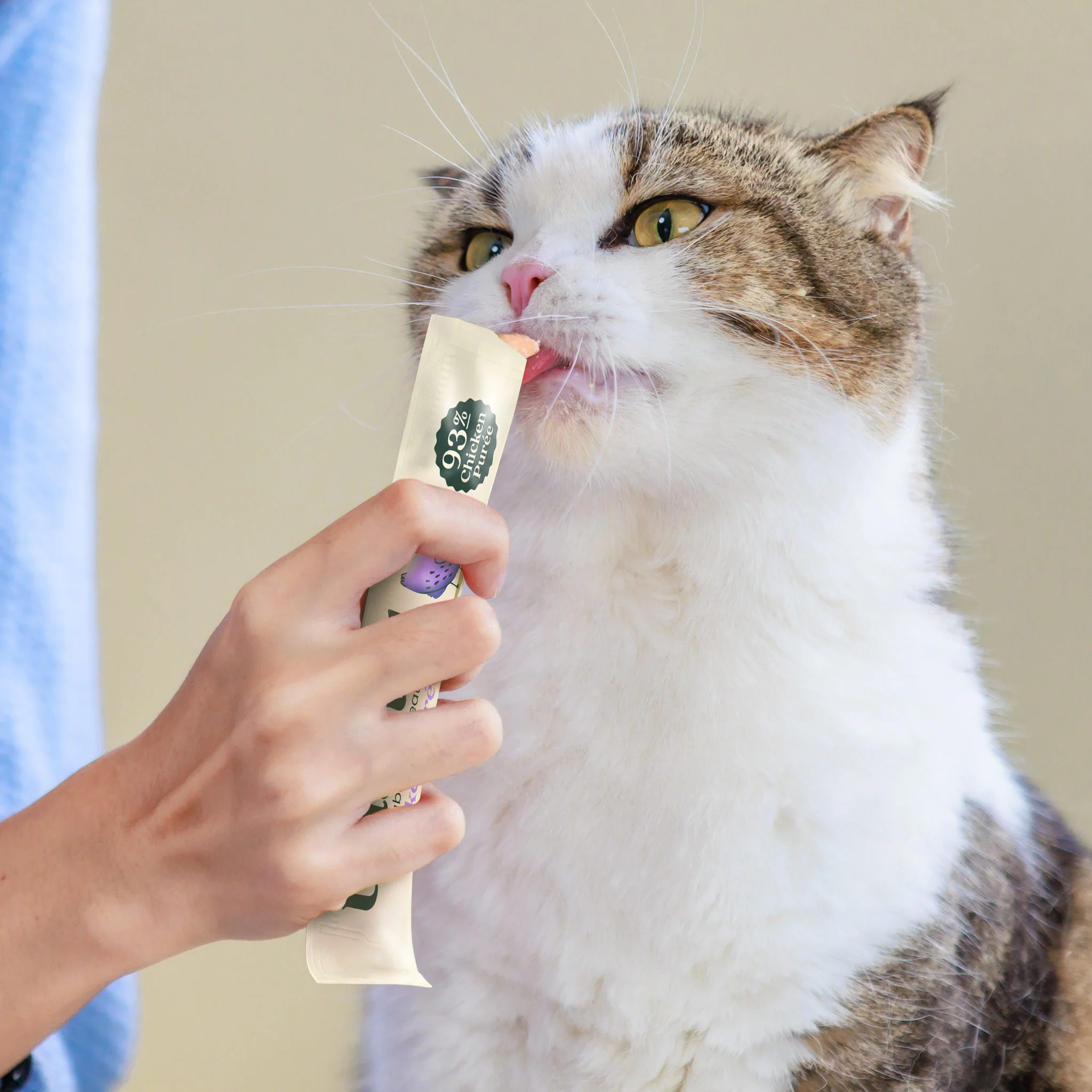 Chicken Puree Lickable Cat Treats 7x15g - Image 4