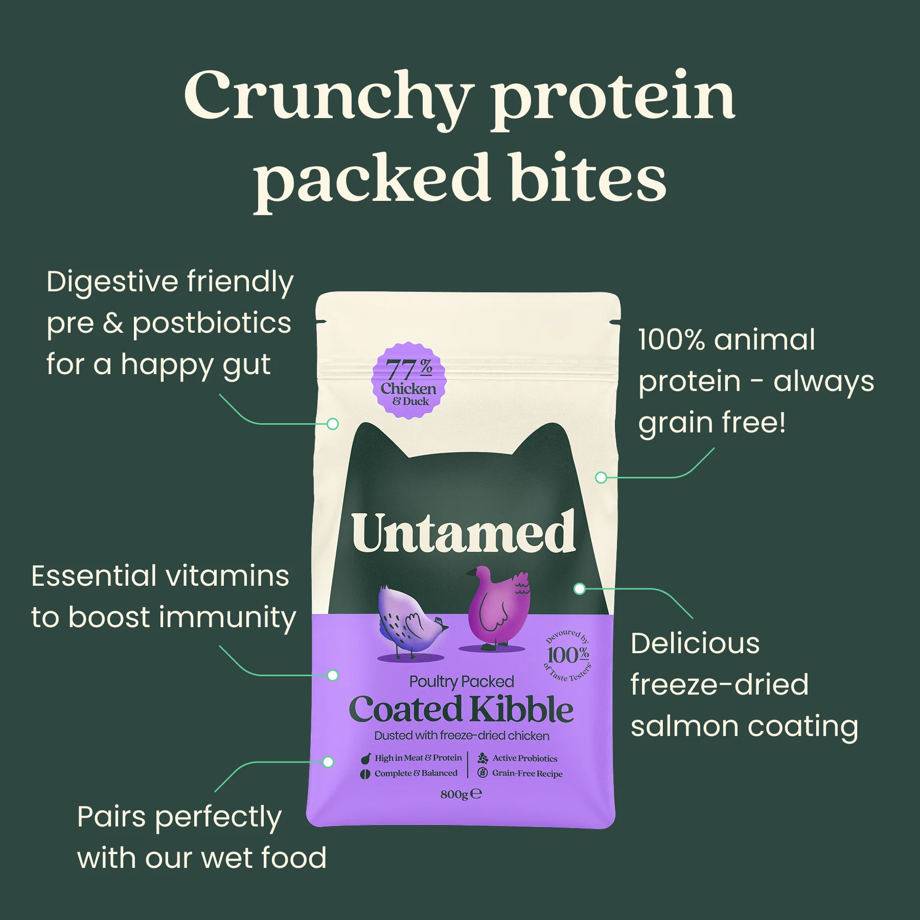 Poultry Packed Coated Kibble 800g (Special Offer) - Image 2